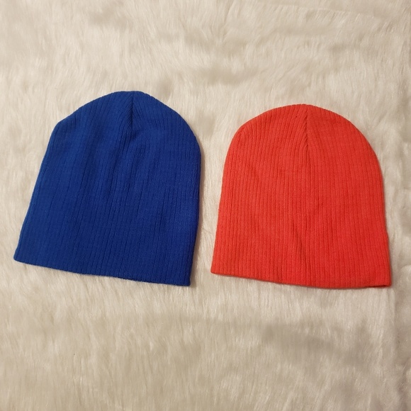 Forever 21 Orange and Blue Beanies - Picture 3 of 8